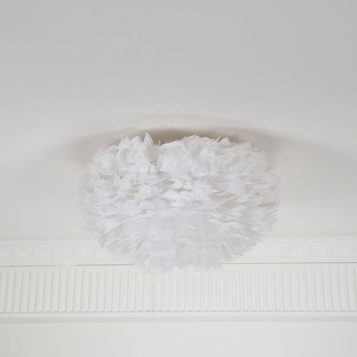 Zalore eksklusiv nordisk kunstnerisk loftlampe med fjer
