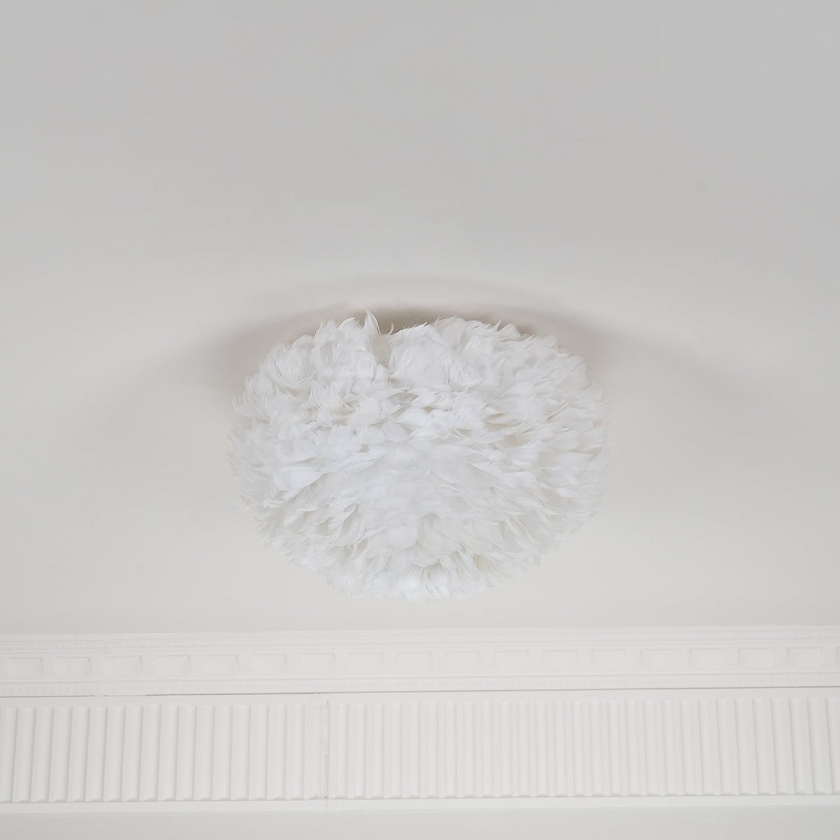 Zalore eksklusiv nordisk kunstnerisk loftlampe med fjer
