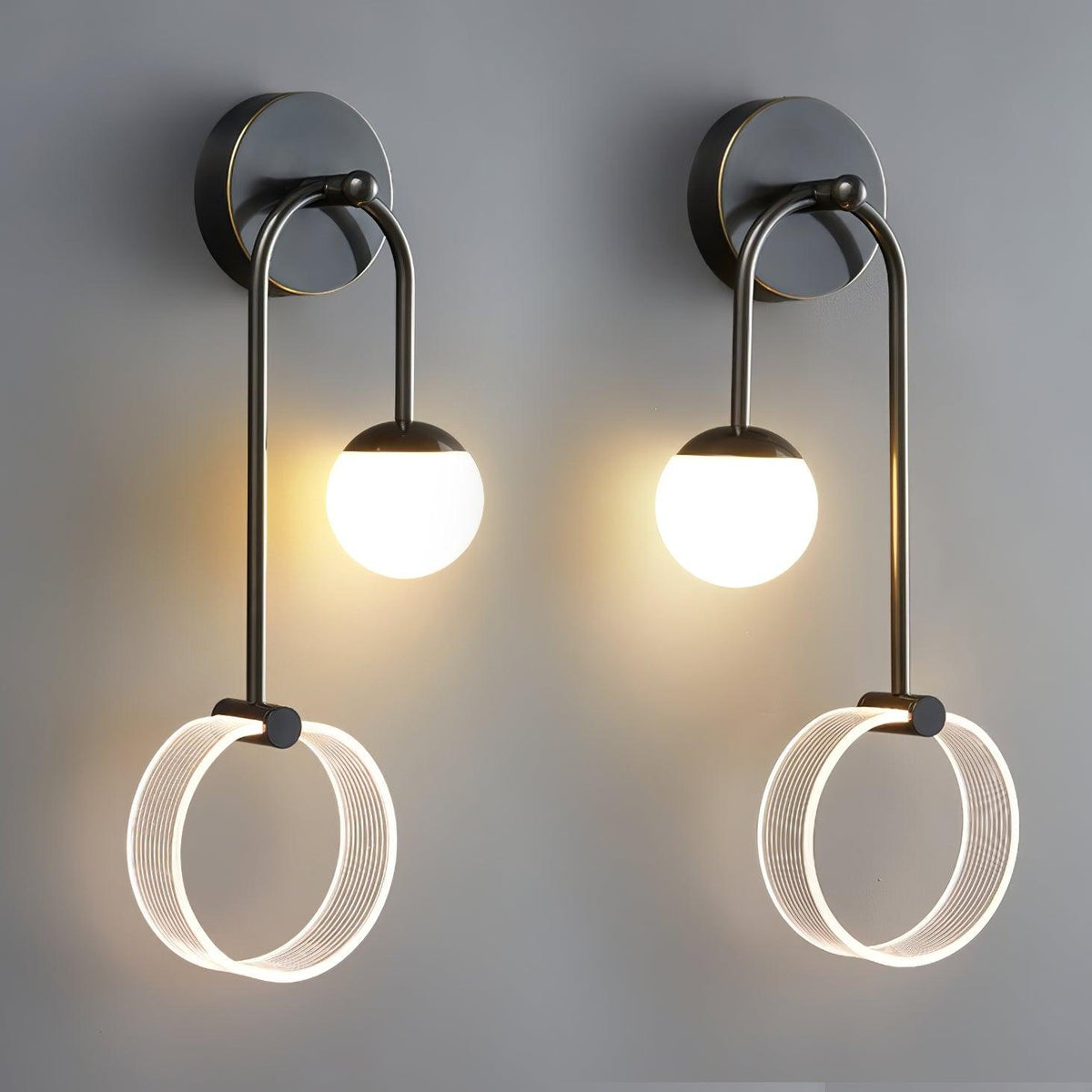 Aplique de parede Warren moderno e minimalista em latão com LED