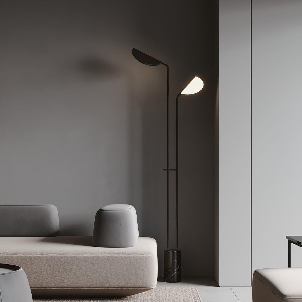 Selarielle minimalistisk marmorgulvlampe