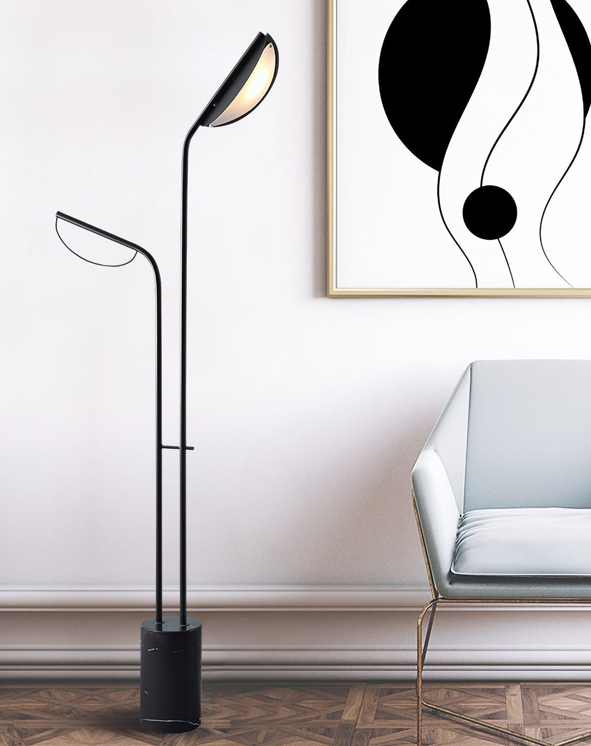 Selarielle minimalistisk marmorgulvlampe