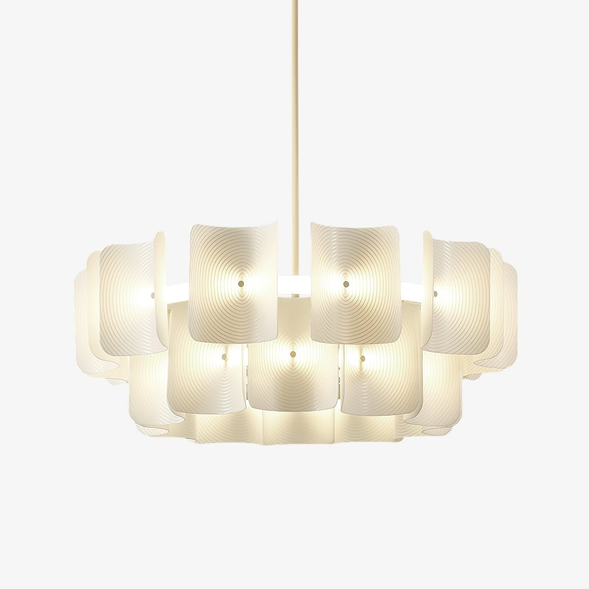Seliriel LED-lysekrone med fingeraftryksmønster