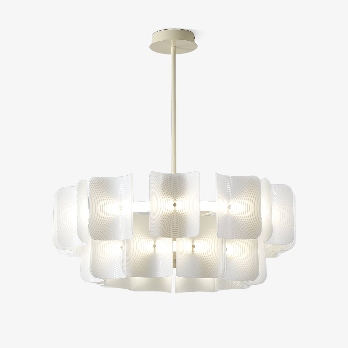Seliriel LED-lysekrone med fingeraftryksmønster
