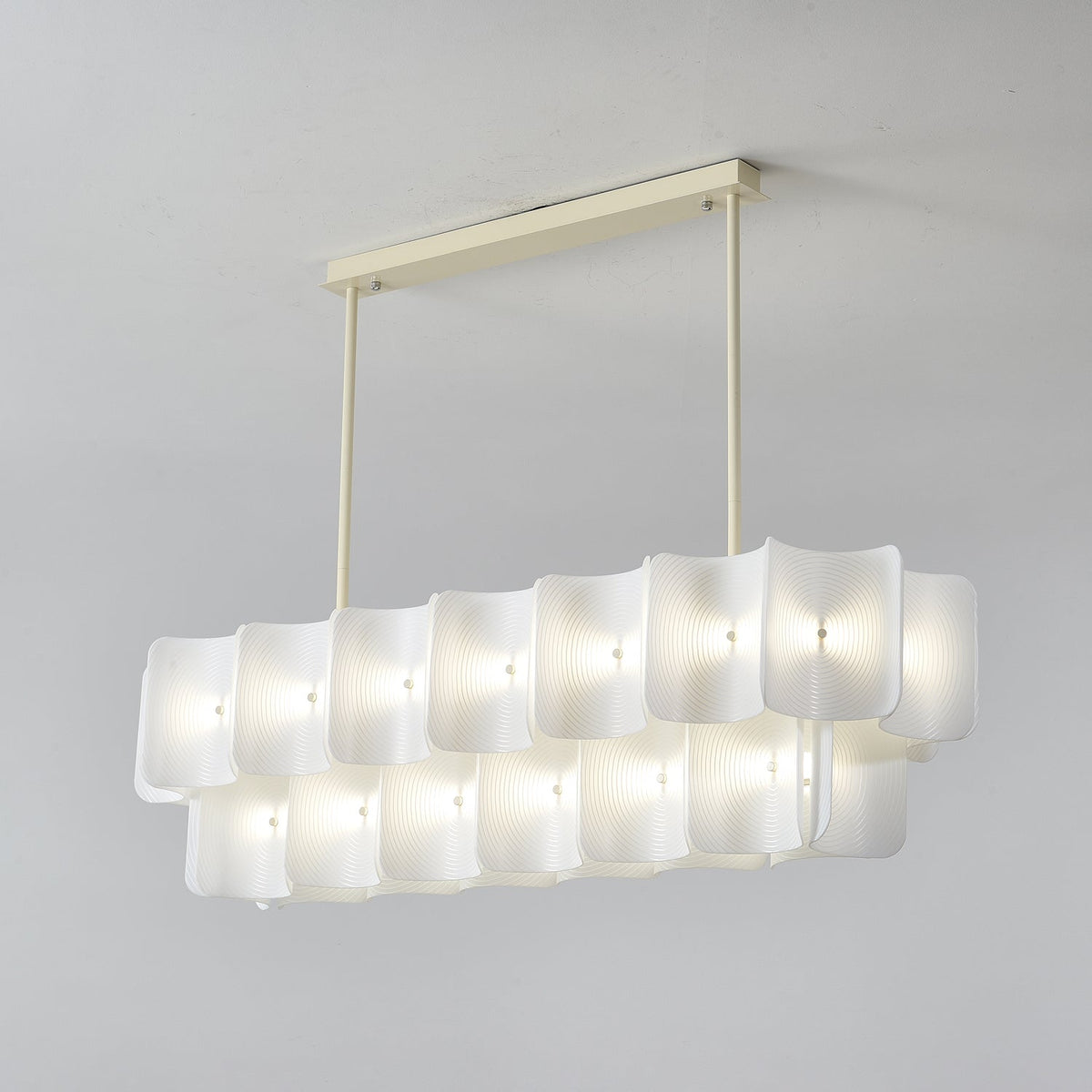 Seliriel LED-lysekrone med fingeraftryksmønster