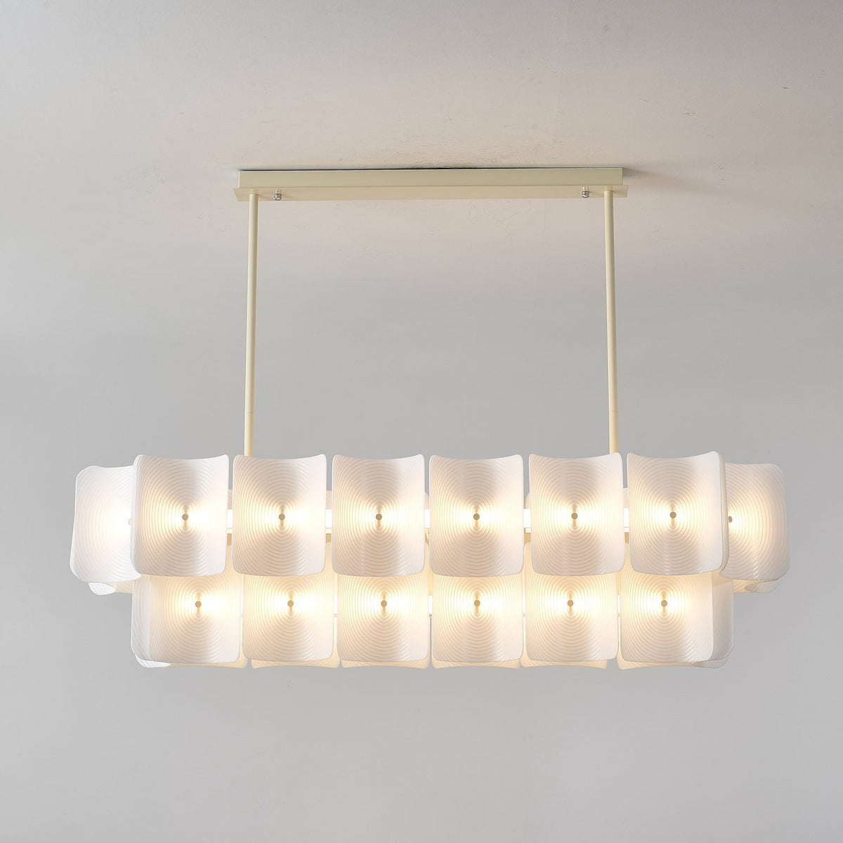 Seliriel LED-lysekrone med fingeraftryksmønster