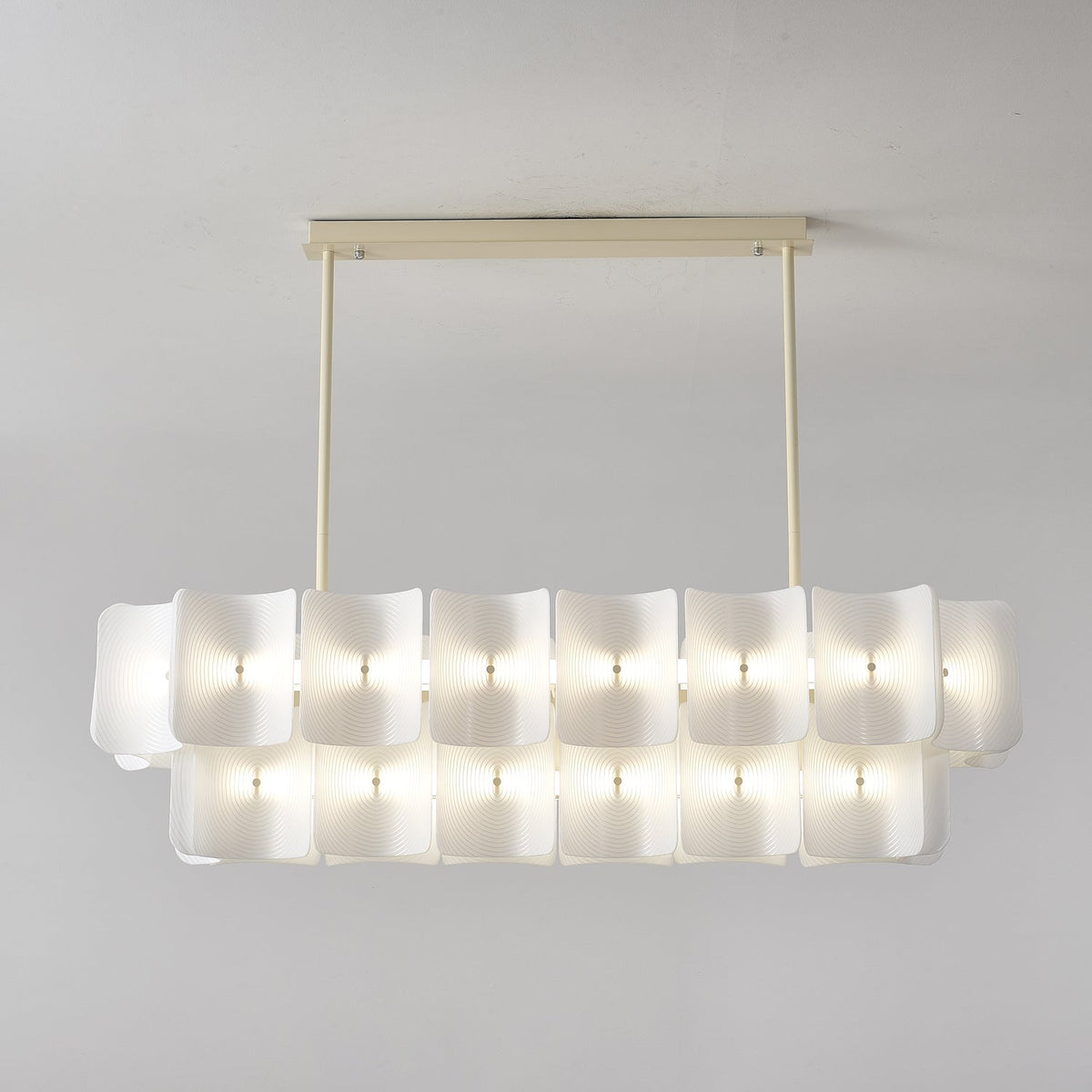 Seliriel LED-lysekrone med fingeraftryksmønster