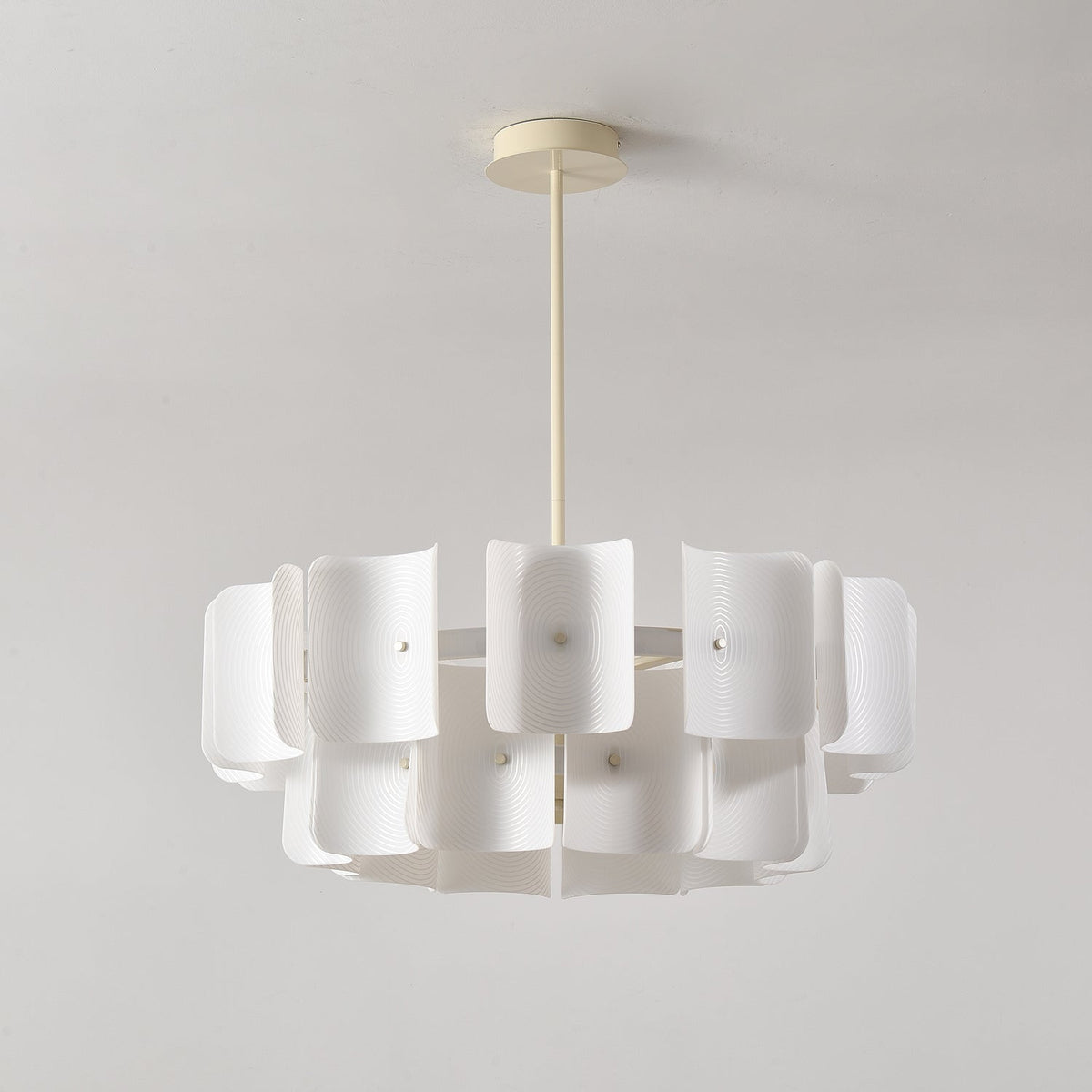 Seliriel LED-lysekrone med fingeraftryksmønster