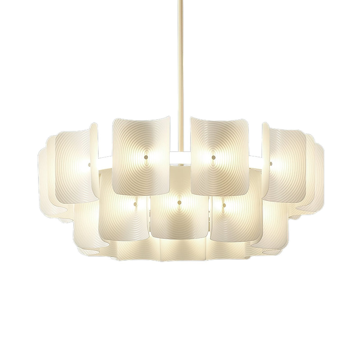 Seliriel LED-lysekrone med fingeraftryksmønster