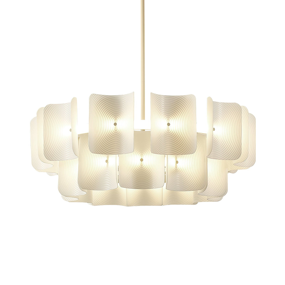 Seliriel LED-lysekrone med fingeraftryksmønster