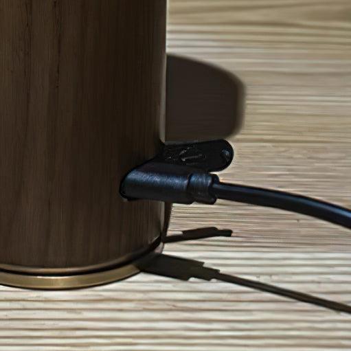 Candeeiro de mesa Lumaice minimalista em madeira