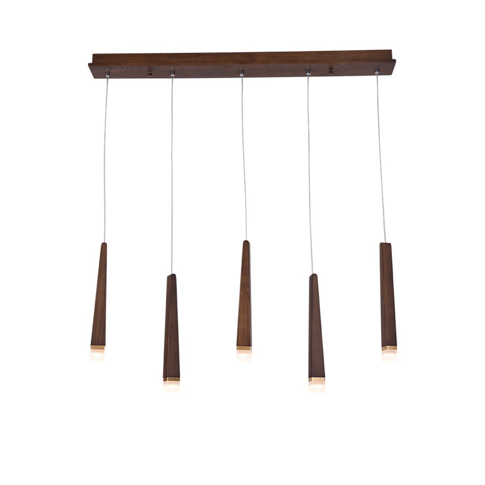 Sylielle ljuskrona i trä med vedpinneinspirerad design