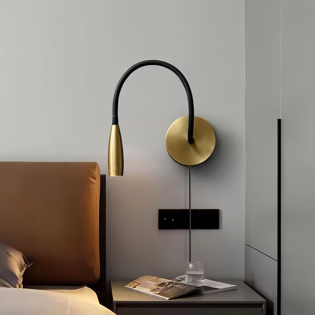 Rivanelle moderne minimalistisk væglampe med stik
