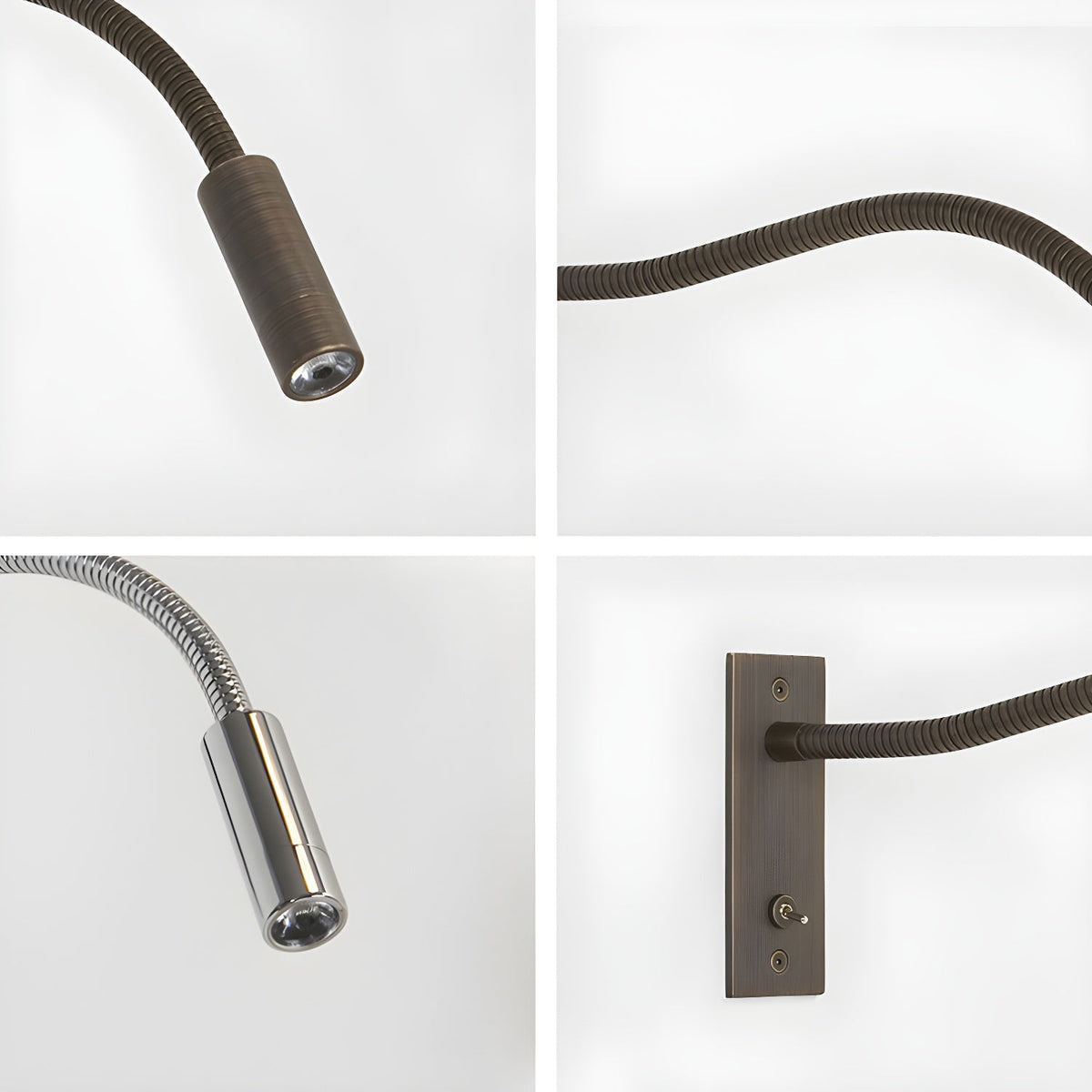 Flame flexibel vägglampa med svanhals
