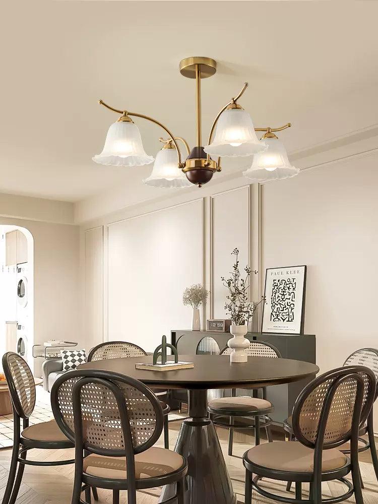 Candelabro clássico de latão e alabastro Ohel