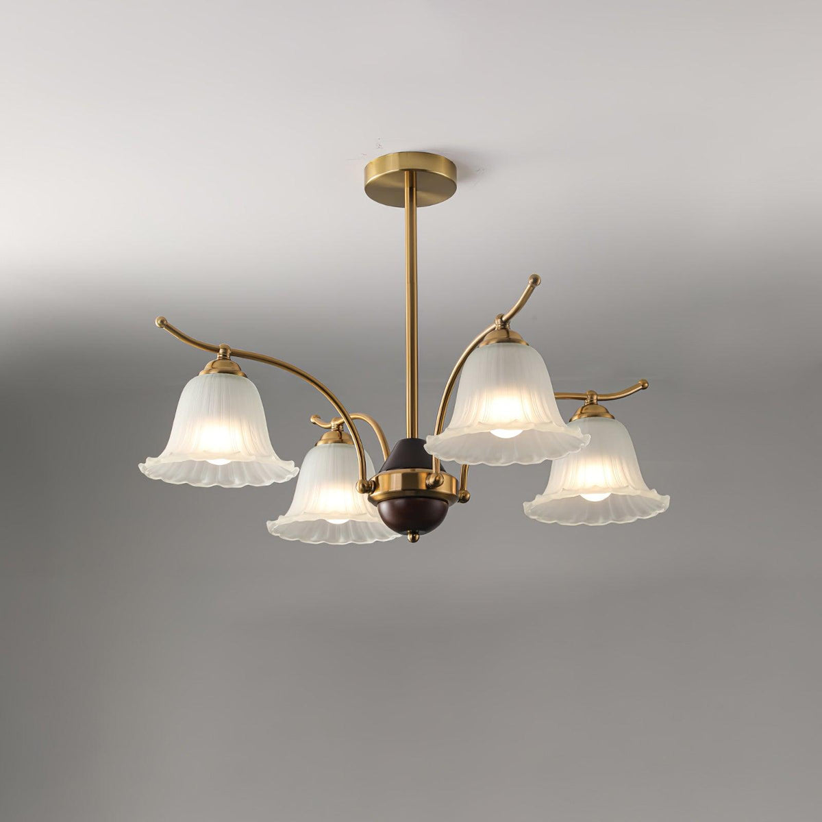 Candelabro clássico de latão e alabastro Ohel