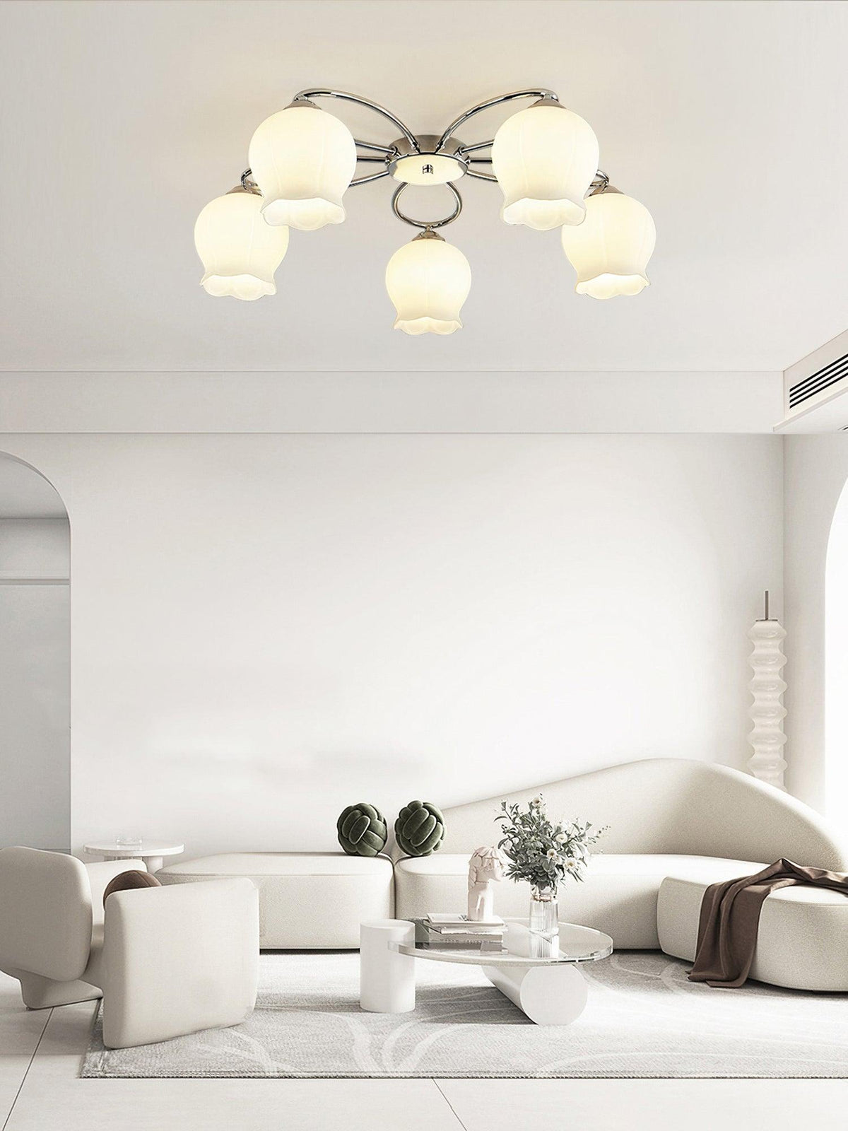Oldore taklampa i glas med exklusiv elegant blommig design