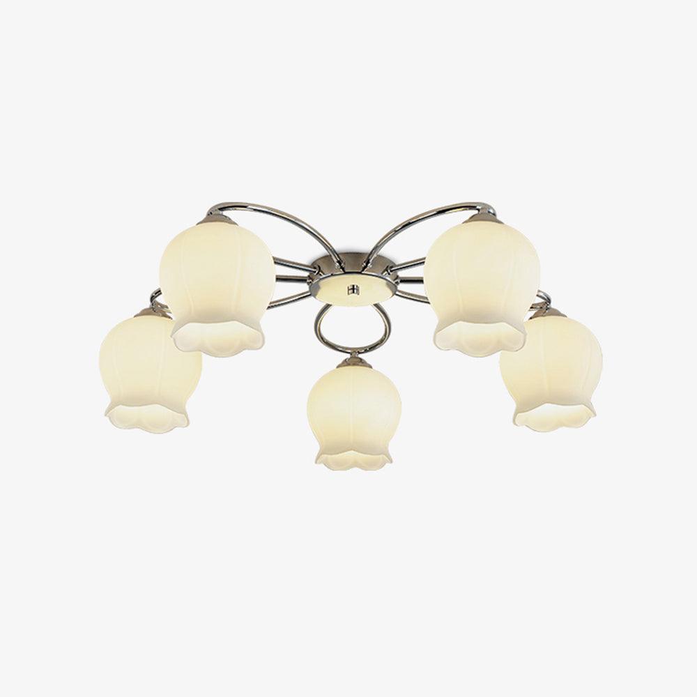 Oldore taklampa i glas med exklusiv elegant blommig design