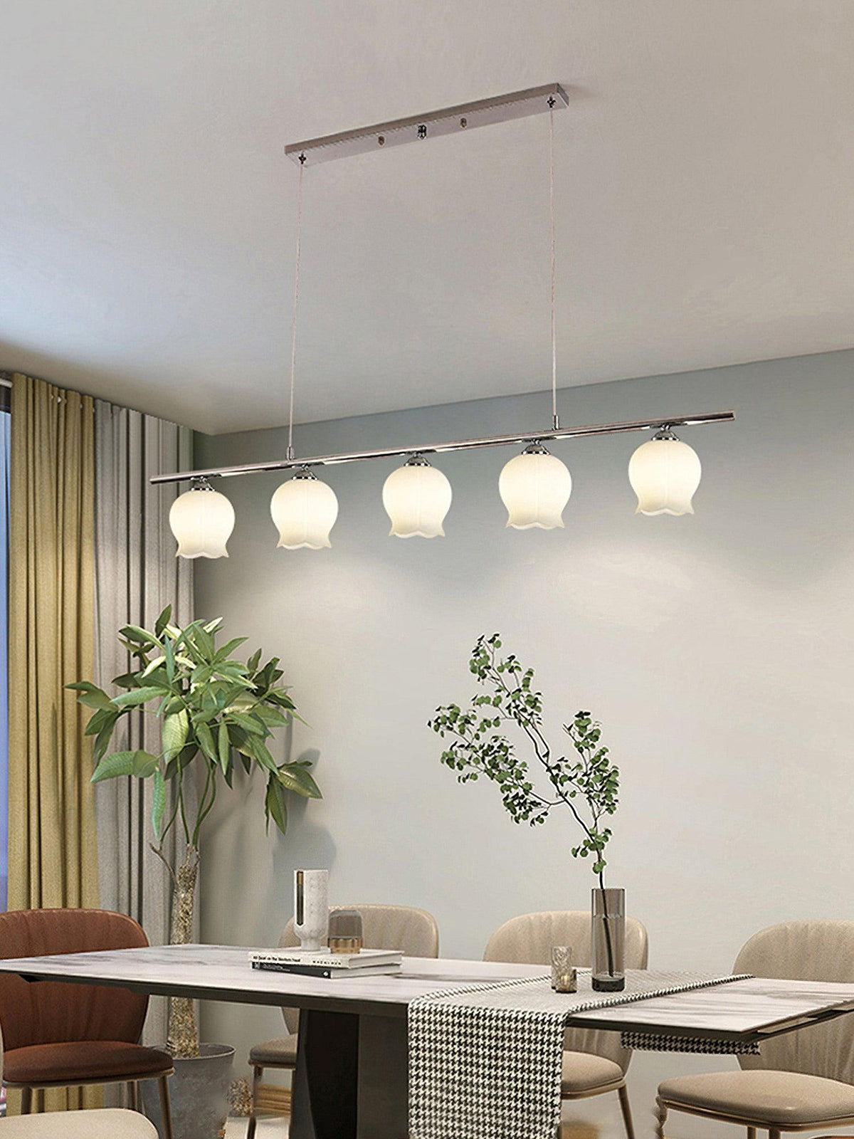 Evenara moderne minimalistisk blomstret glaspendellampe