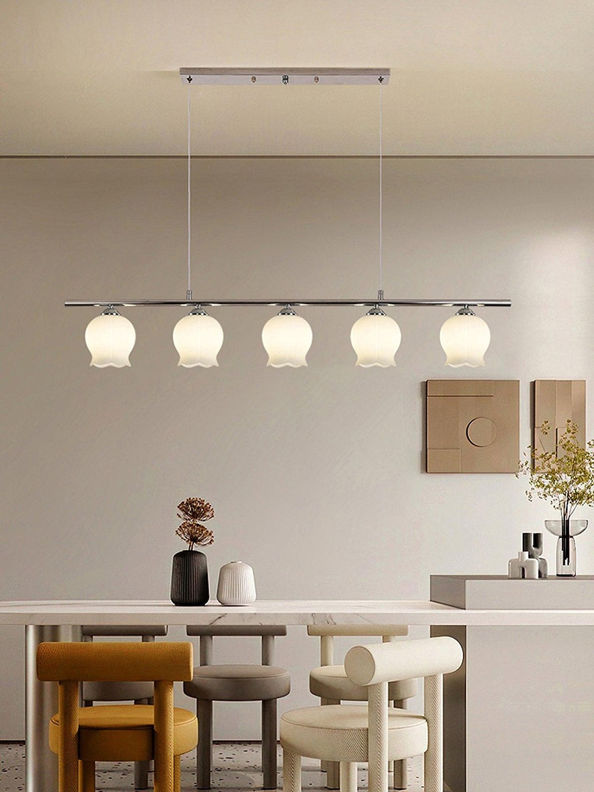 Evenara moderne minimalistisk blomstret glaspendellampe