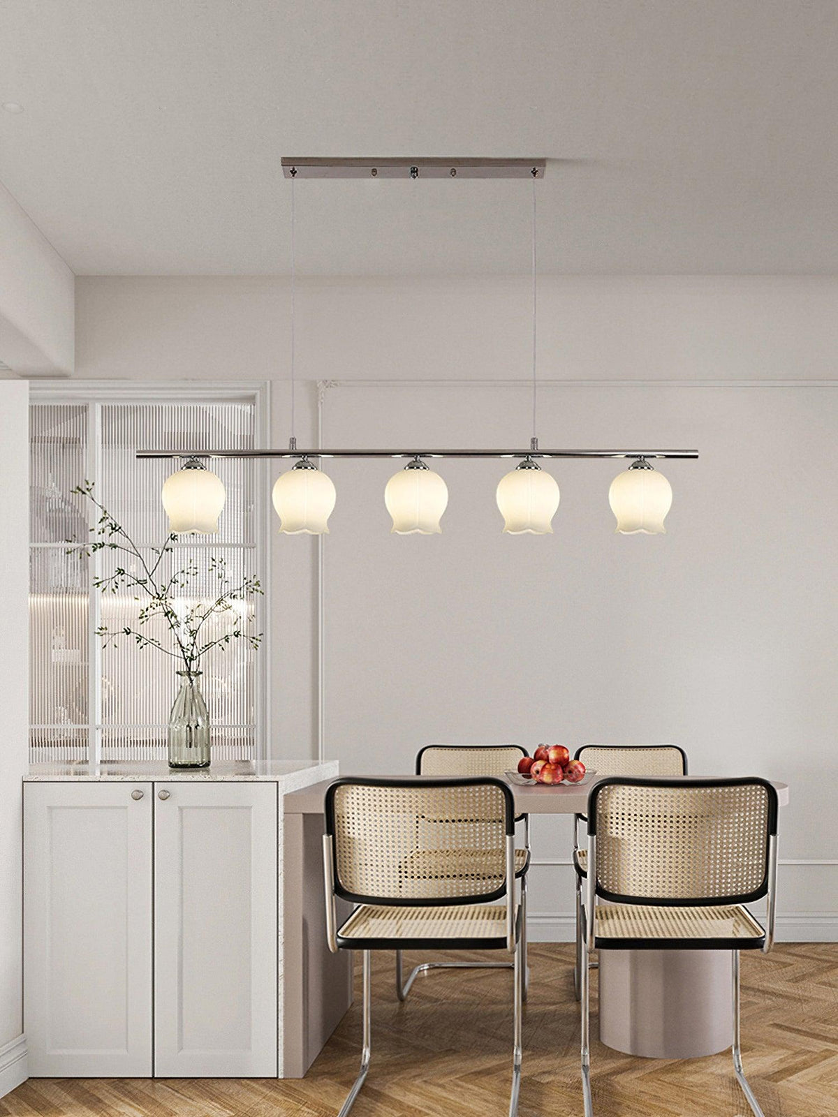 Evenara moderne minimalistisk blomstret glaspendellampe
