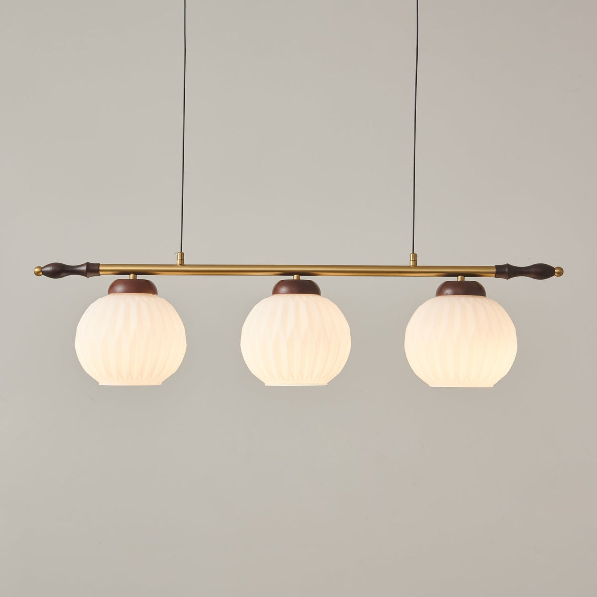 Huna vintage-pendellampe i glas