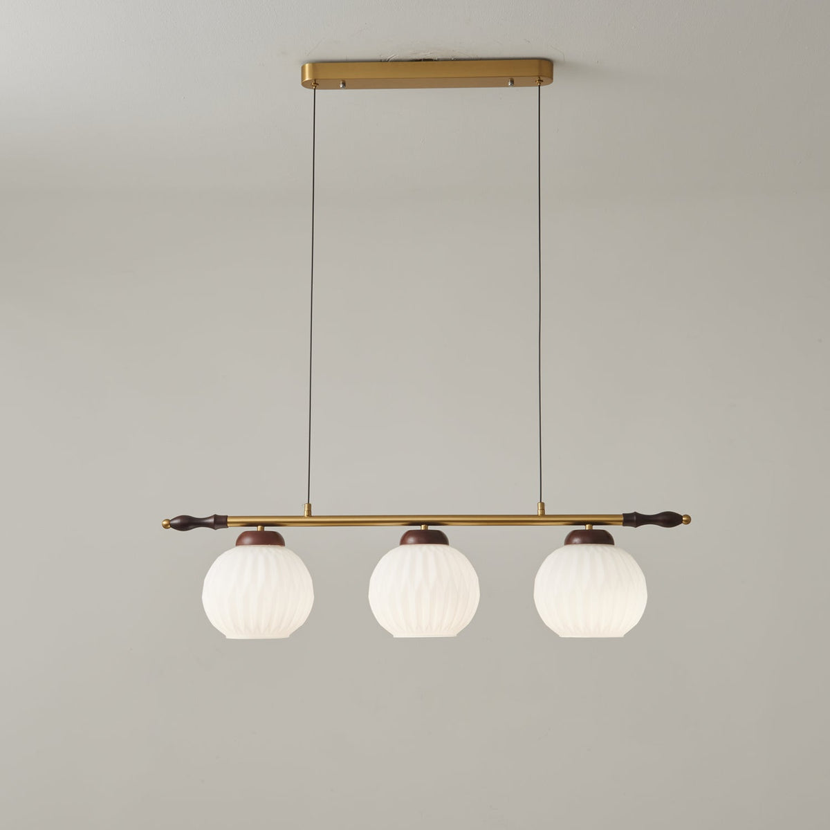 Huna vintage-pendellampe i glas
