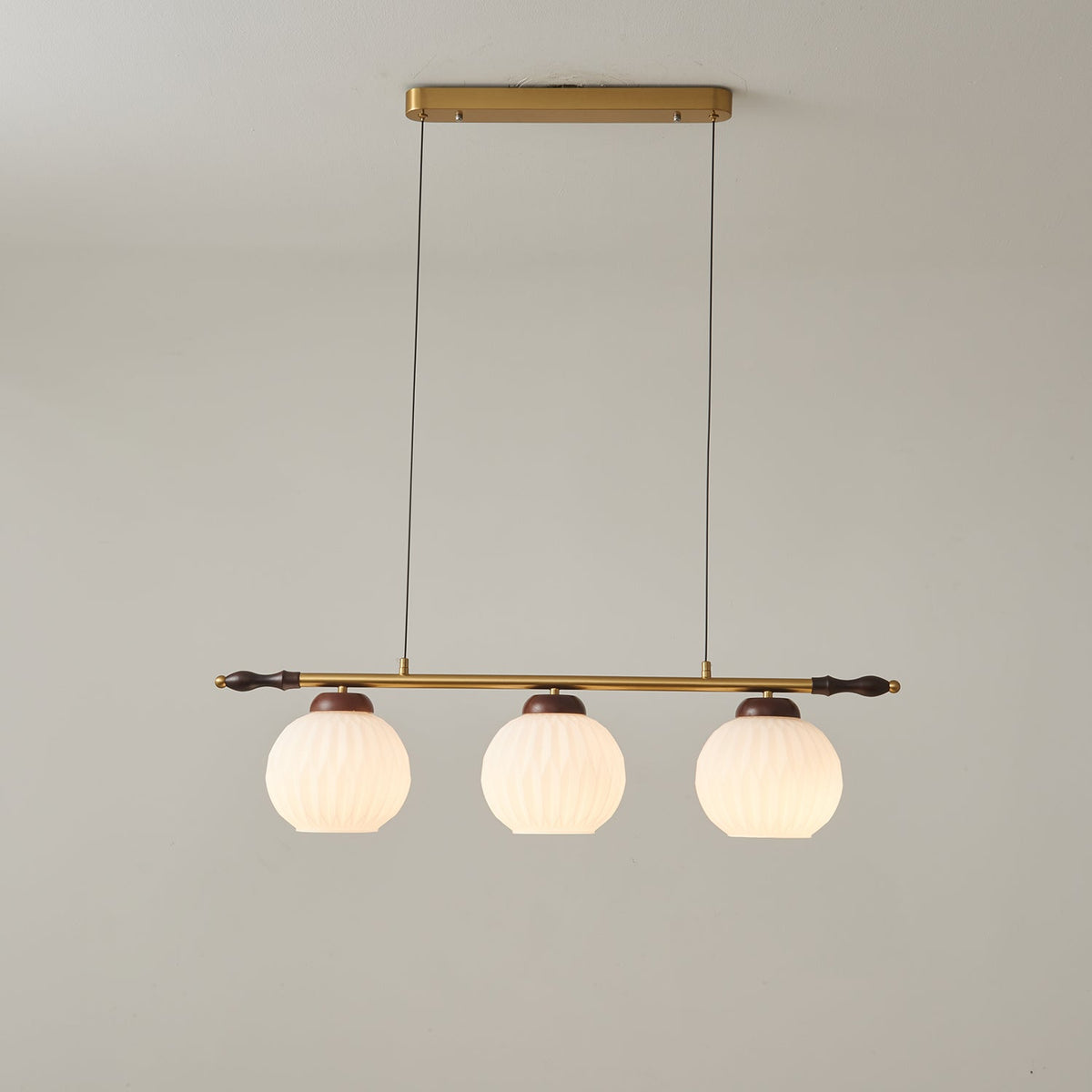 Huna vintage-pendellampe i glas