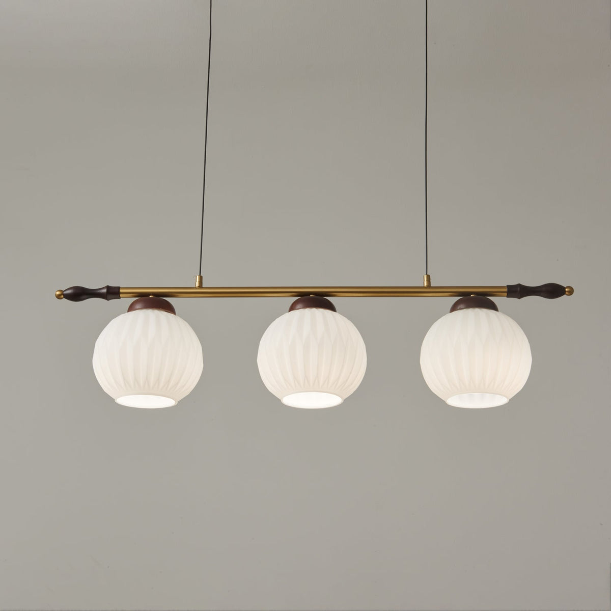 Huna vintage-pendellampe i glas