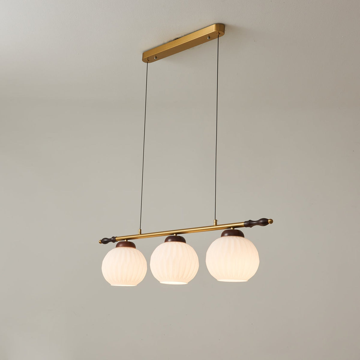 Huna vintage-pendellampe i glas