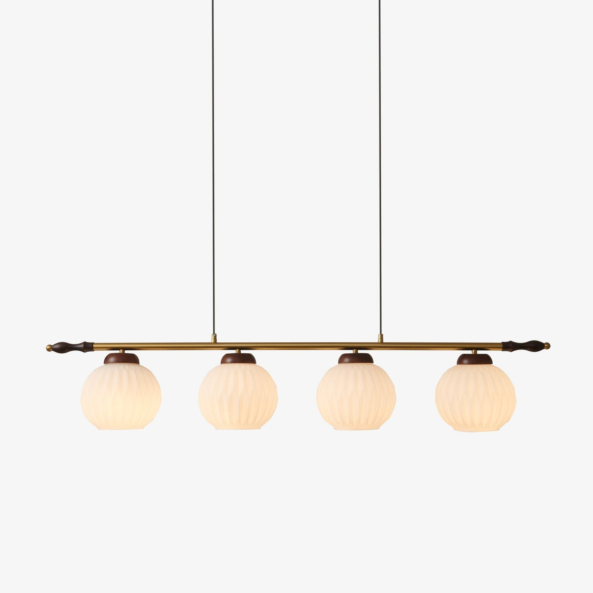 Huna vintage-pendellampe i glas