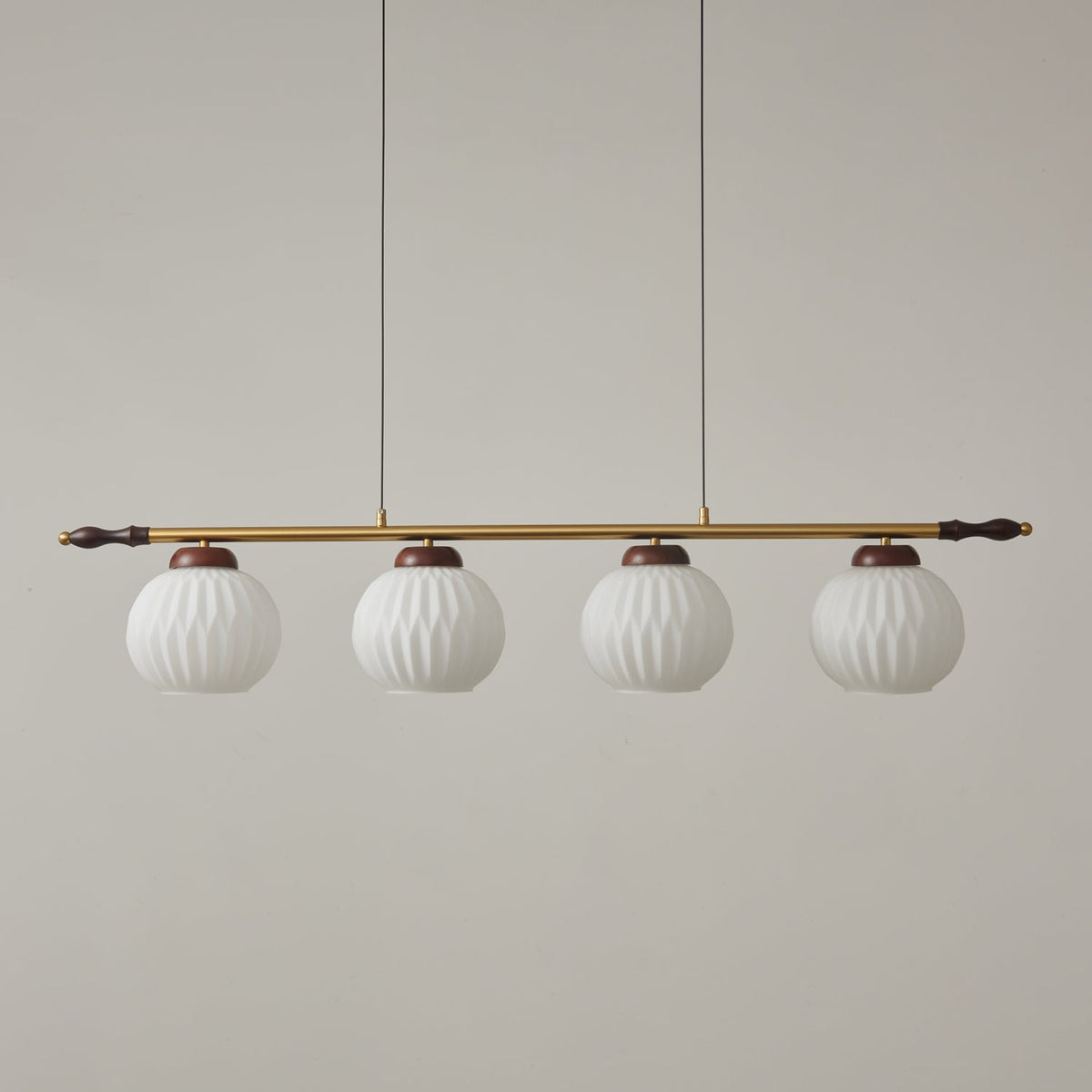 Huna vintage-pendellampe i glas