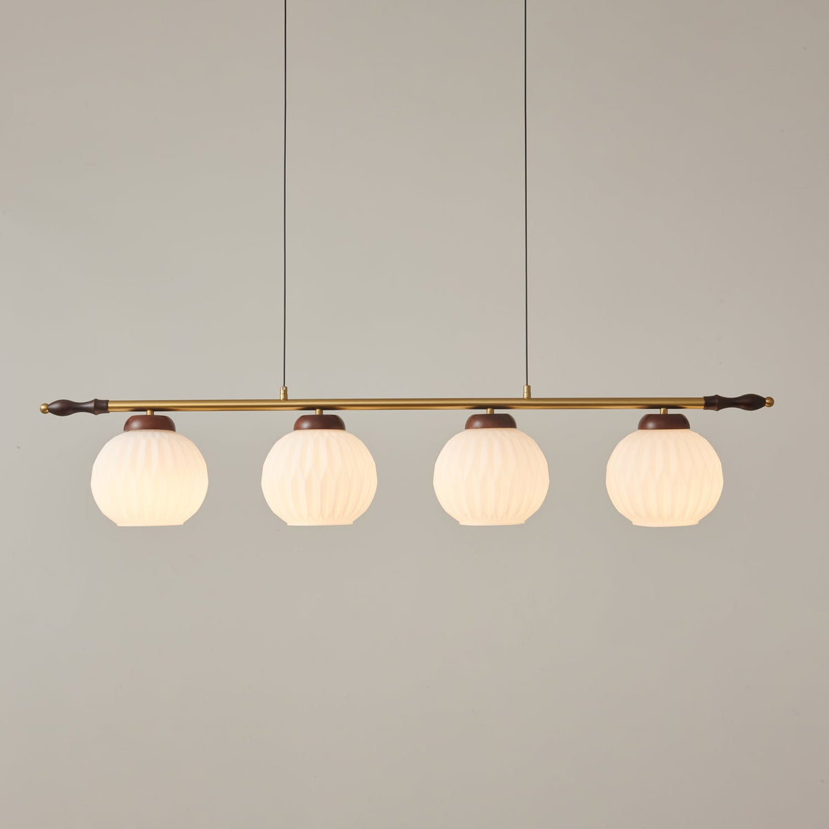 Huna vintage-pendellampe i glas