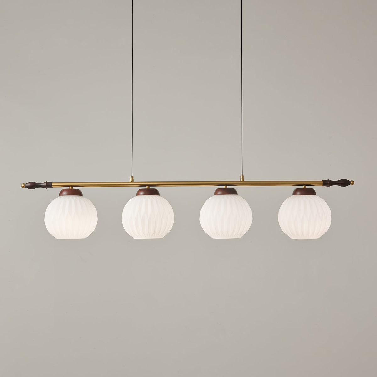 Huna vintage-pendellampe i glas