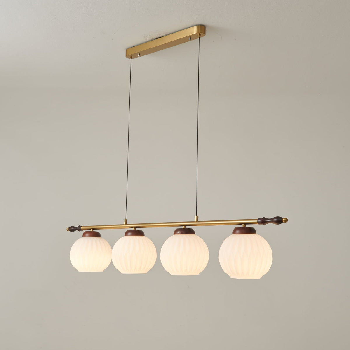 Huna vintage-pendellampe i glas