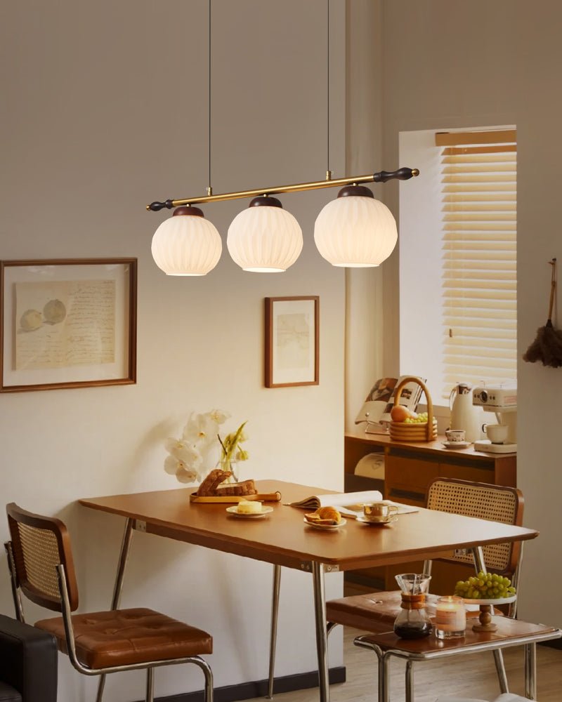 Huna vintage-pendellampe i glas
