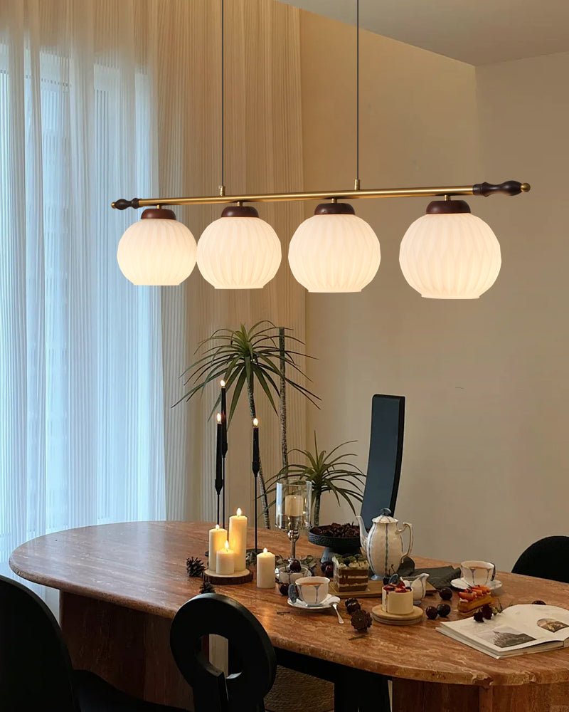 Huna vintage-pendellampe i glas