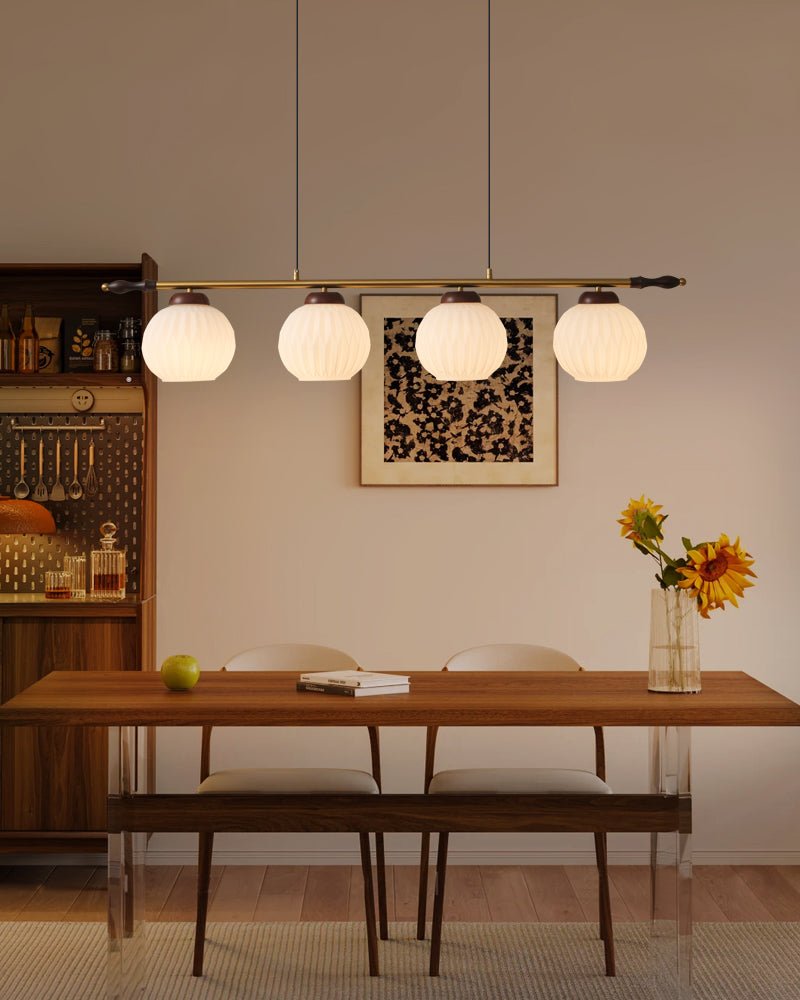 Huna vintage-pendellampe i glas