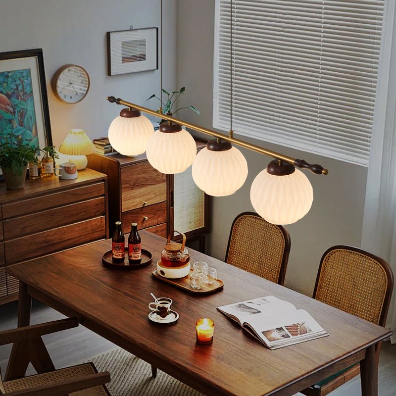 Huna vintage-pendellampe i glas