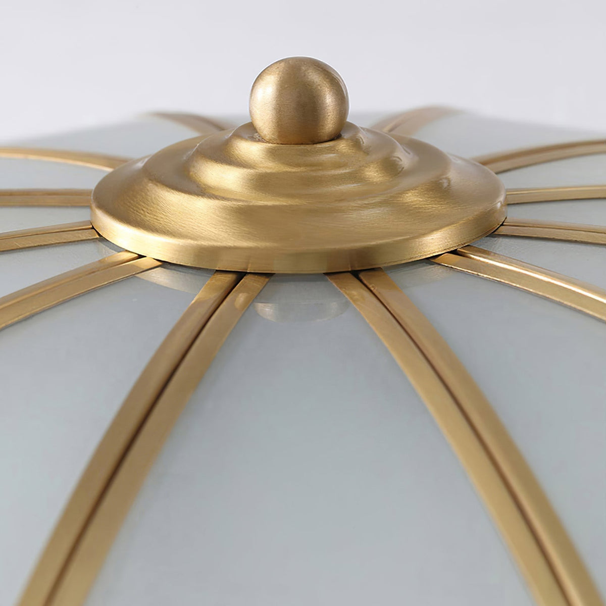 Eiroria Flower Shape Brass Glass Ceiling Lamp