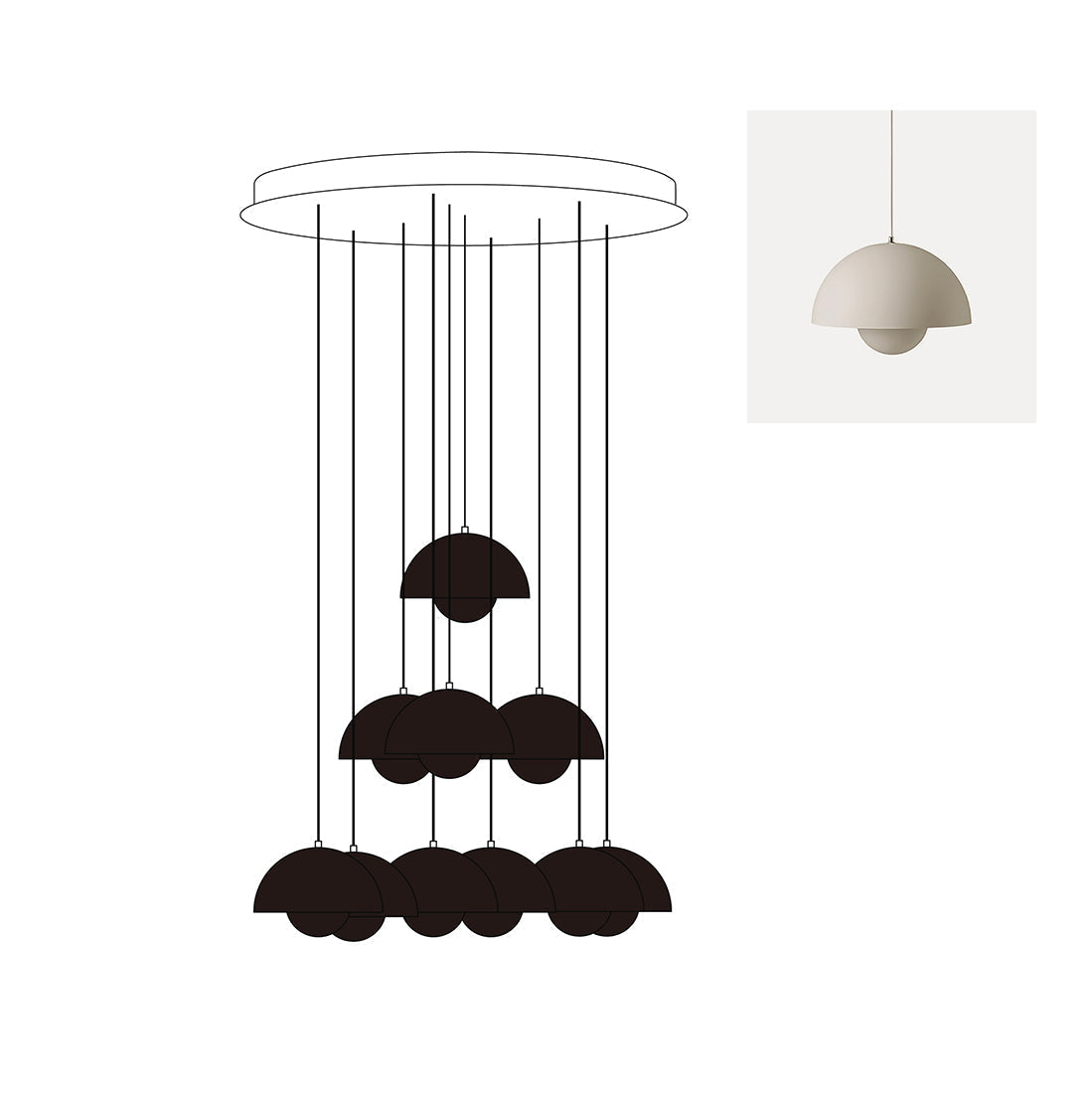 Indigle-lysekrone