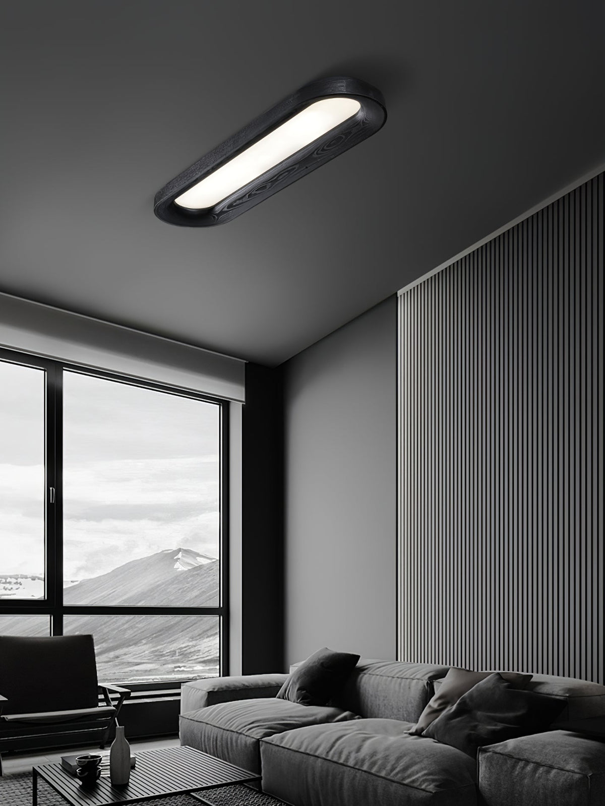 Zatalel moderne minimalistisk loftlampe med flydende sky i træ