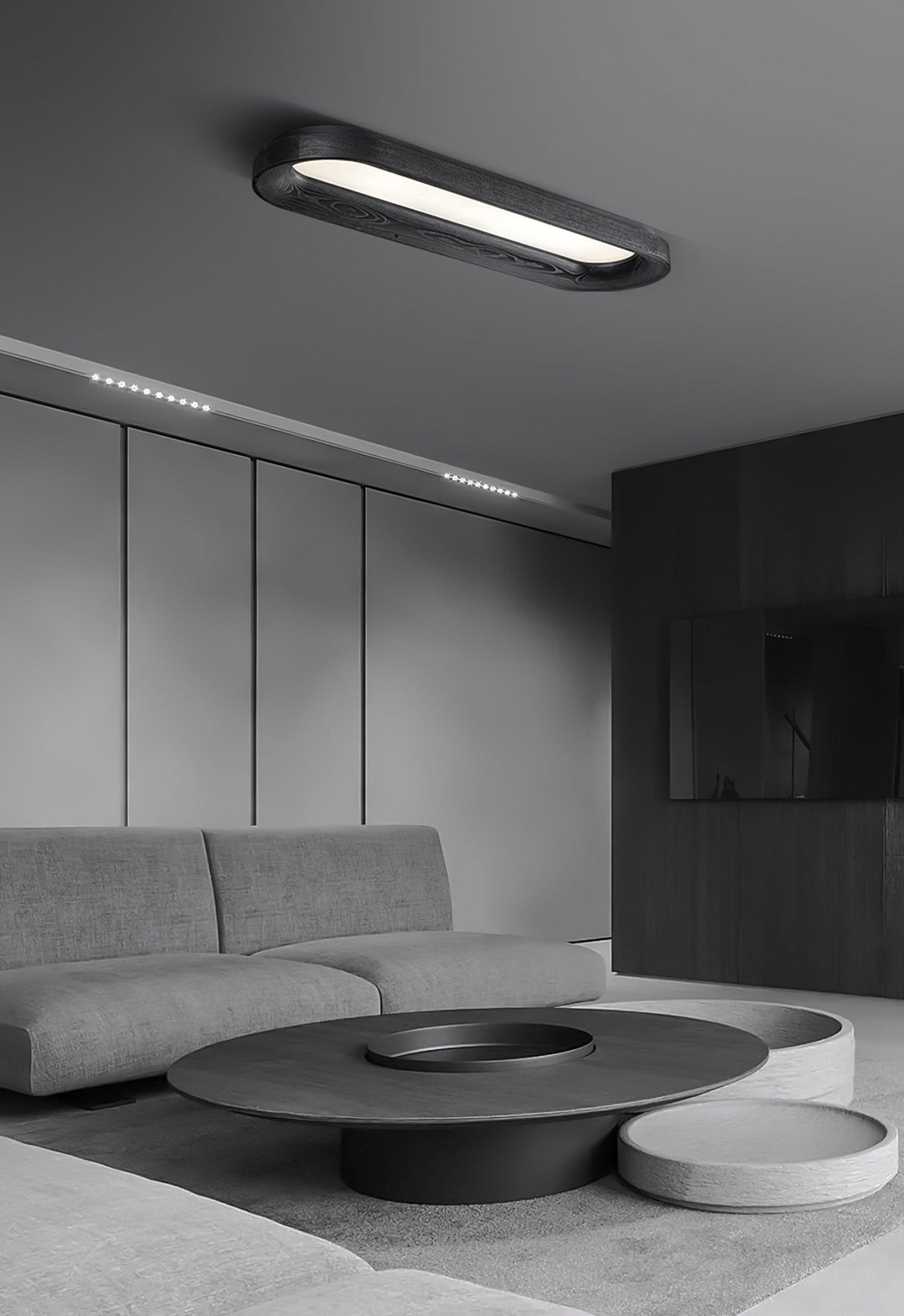 Zatalel moderne minimalistisk loftlampe med flydende sky i træ