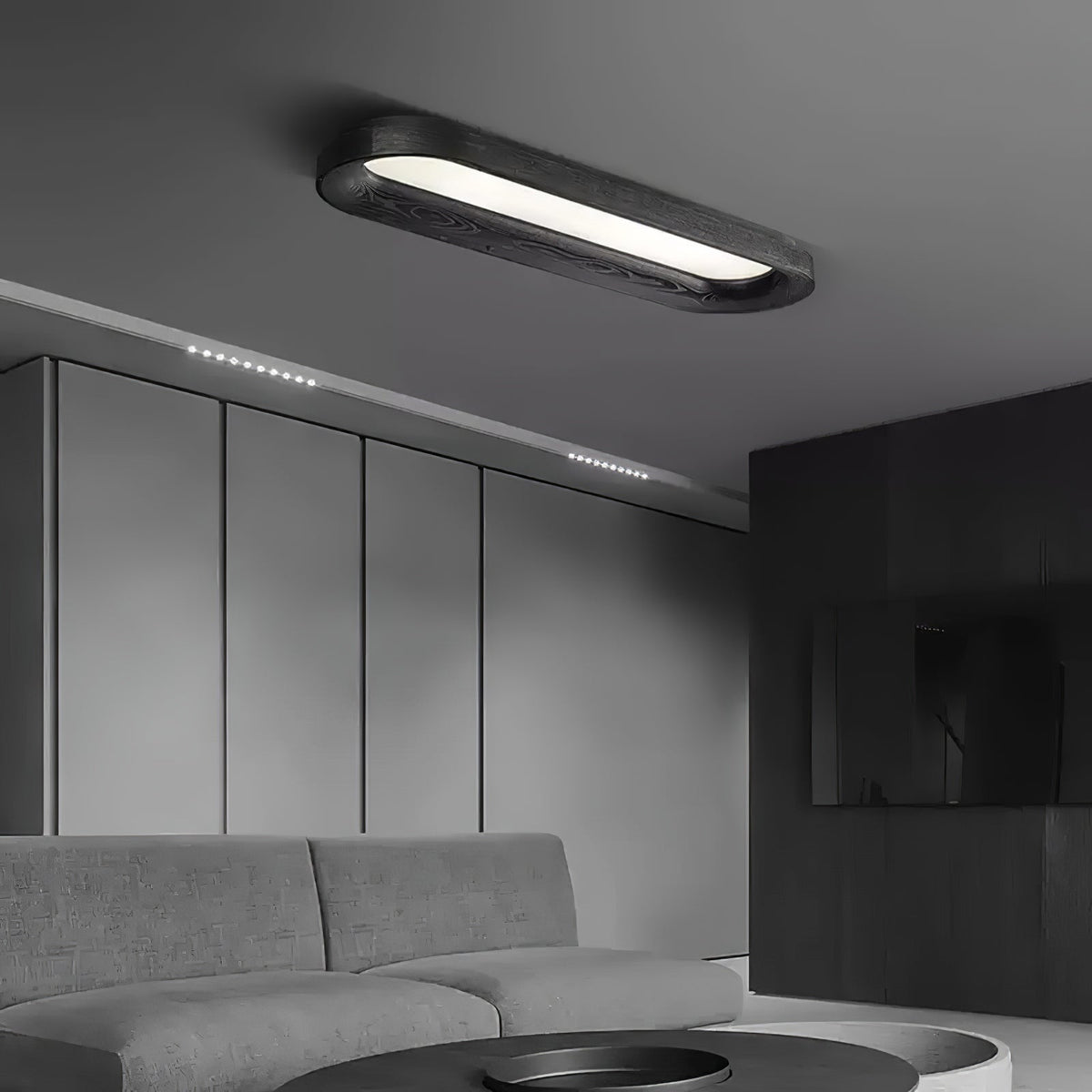 Zatalel moderne minimalistisk loftlampe med flydende sky i træ