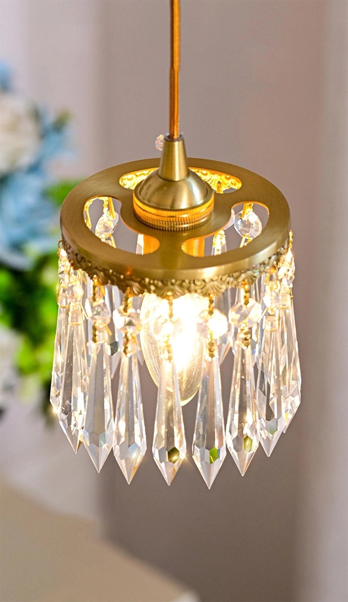 Bex vägglampa i glas med flygande ängel
