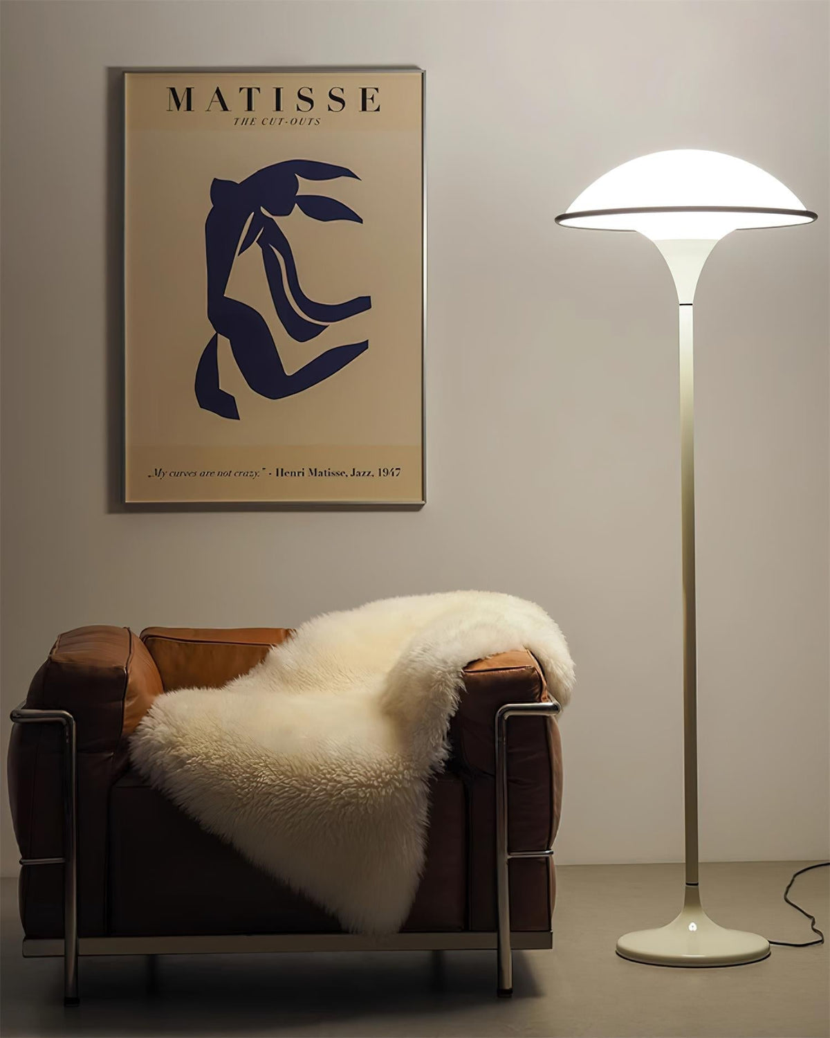 Lucoria retro-gulvlampe i akryl