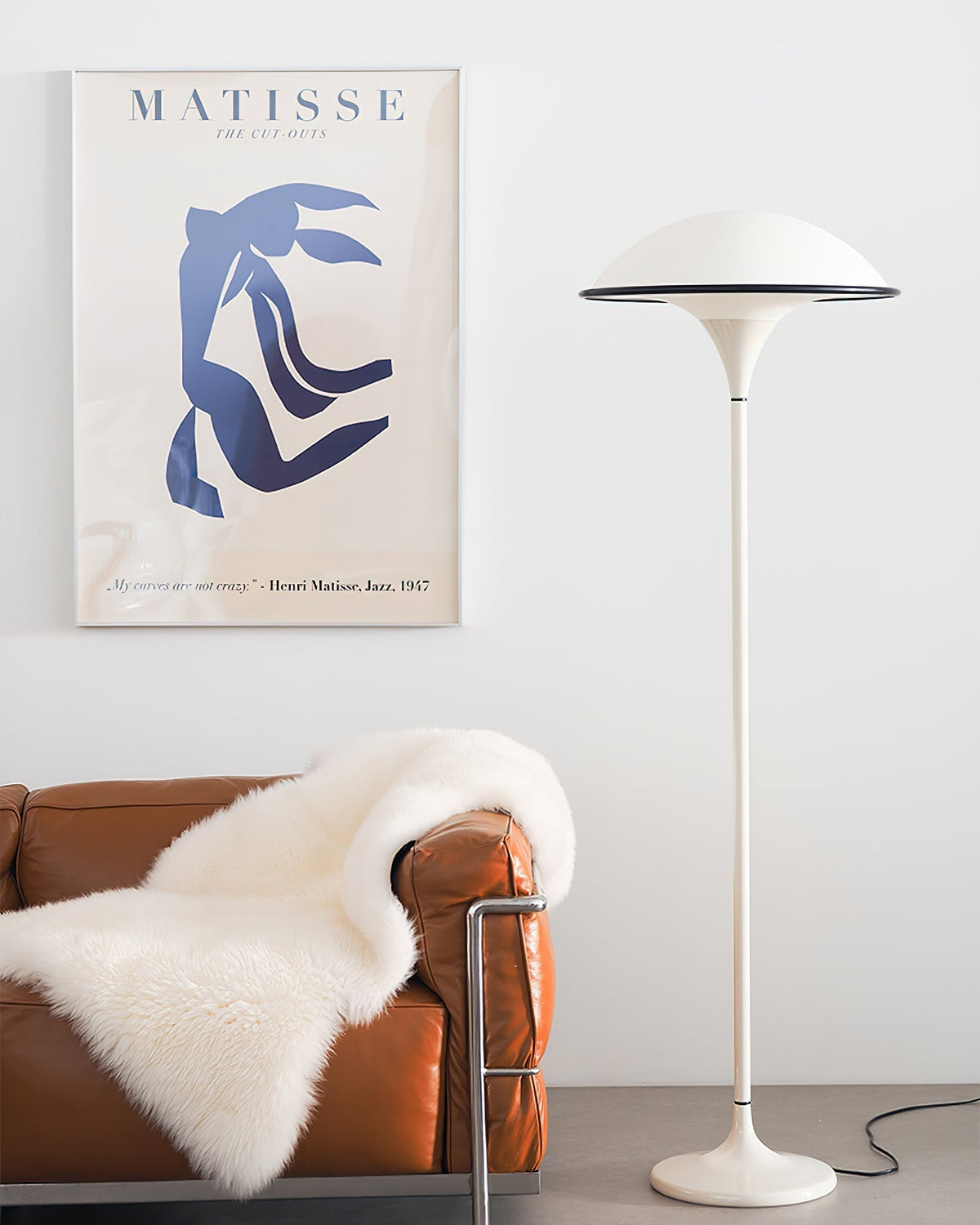 Lucoria retro-gulvlampe i akryl