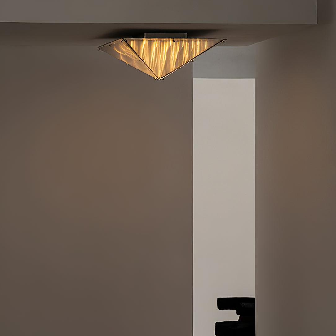 Candeeiro de teto moderno Facet em vidro