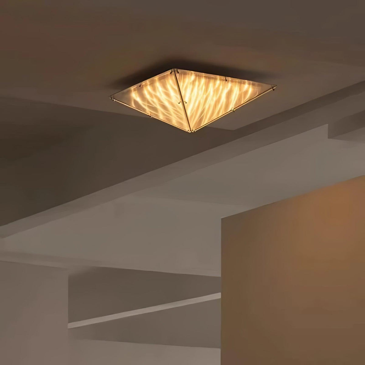 Candeeiro de teto moderno Facet em vidro