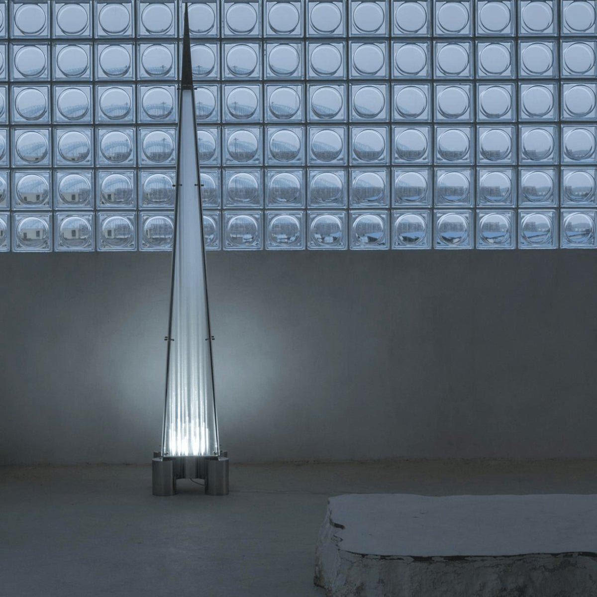 Velelira modern golvlampa i glas