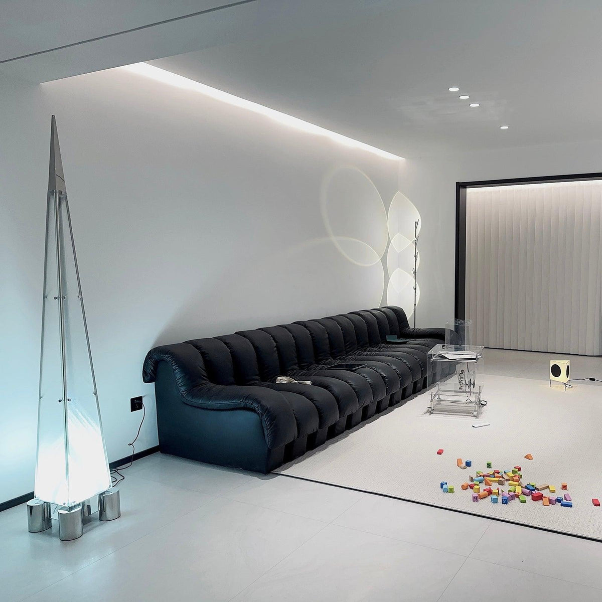Velelira modern golvlampa i glas